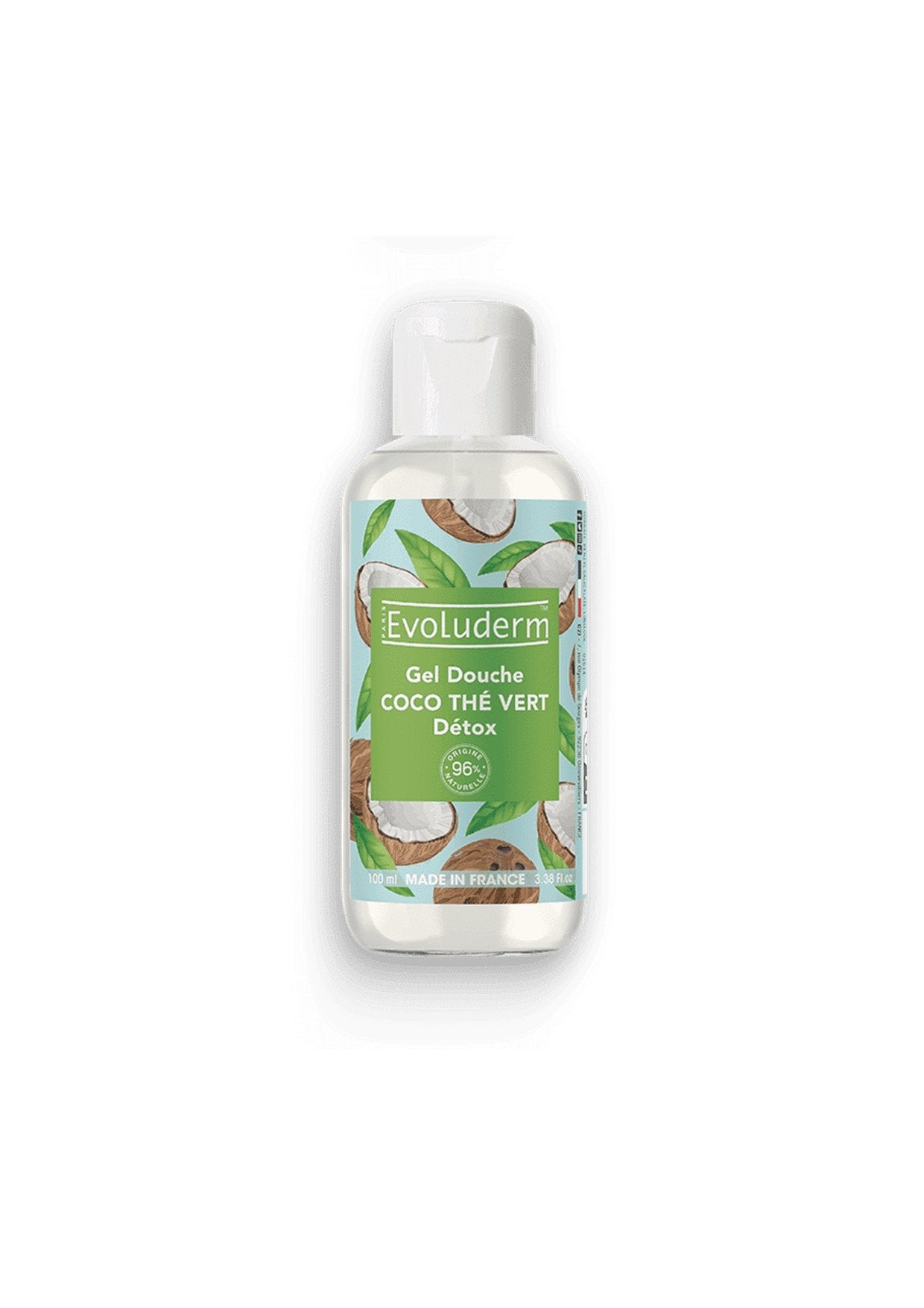 Evoluderm Detox Coco Green Tea Shower Gel 100ml / 500ml
