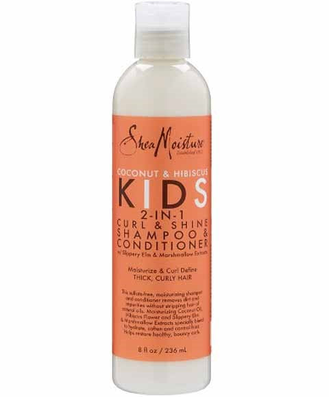 Shea Moisture Coconut And Hibiscus Kids 2 In 1 Curl And Shine Shampoo And Conditioner