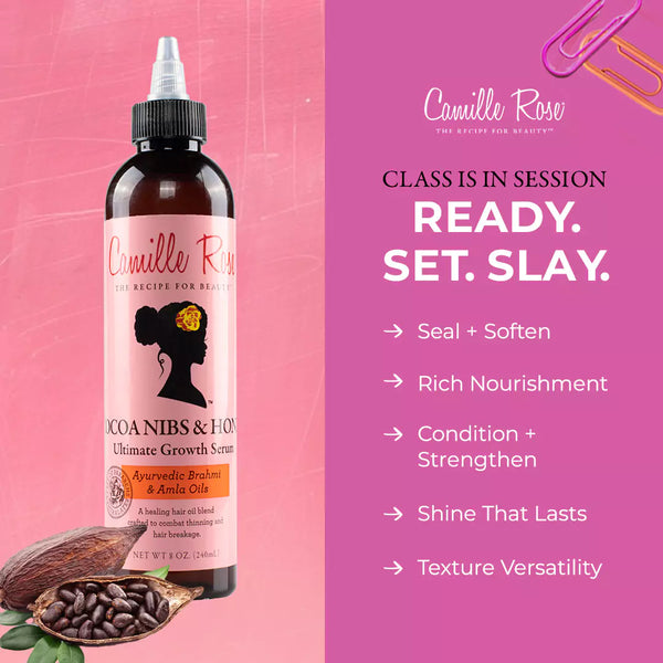 Camille Rose Naturals Cocoa Nibs And Honey Ultimate Strength Serum 240ml - Afro Hair Boutique