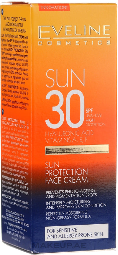 Eveline Sun 30 Sun Protection Face Cream 150ml
