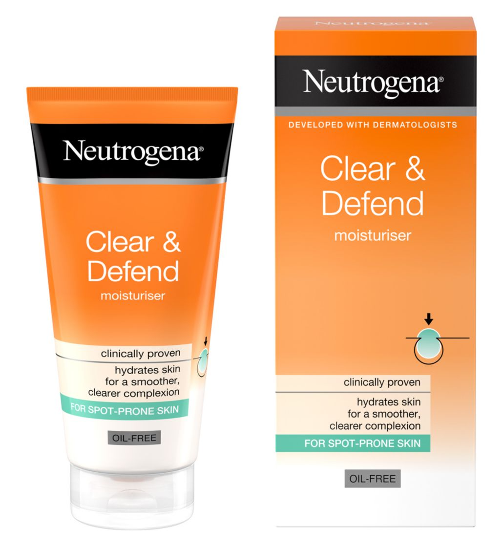 Johnson And Johnson Neutrogena Clear And Defend Oil Free Moisturiser 50ml