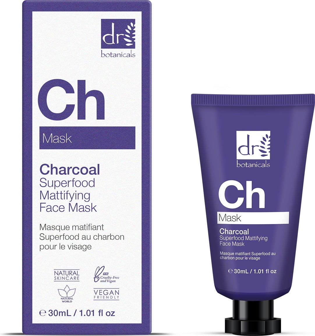 Dr Botanicals Ch Charcoal Superfood Mattifying Face Mask 30ml / 60ml