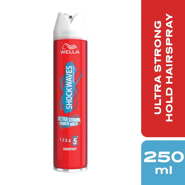 Wella Shock Waves Ultra Strong Power 5 Hold Hairspray 250ml - Afro Hair Boutique