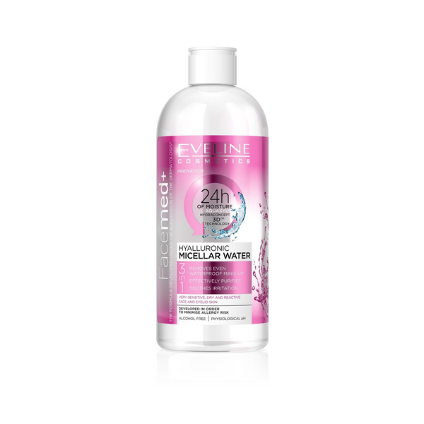 Eveline Facemed Hyaluronic Micellar Water 400ml - Afro Hair Boutique
