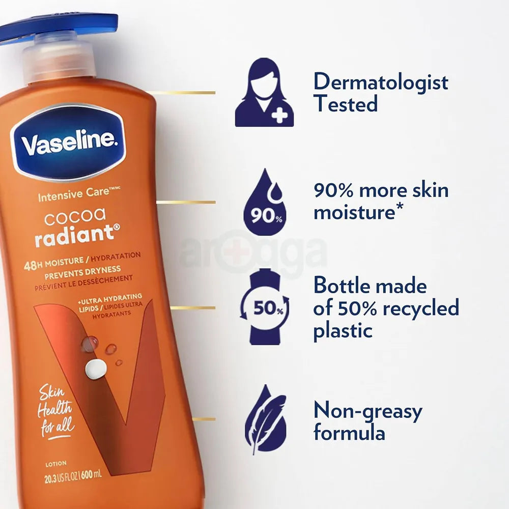 Vaseline Intensive Care Cocoa Radiant Body Lotion 600ml / 200ml / 400ml