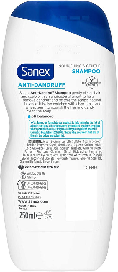 Sanex Nourishing And Gentle Anti Dandruff Shampoo 250ml