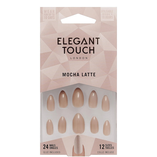 Elegant Touch Mocha Latte Nail With Glue 24 Nails - Afro Hair Boutique