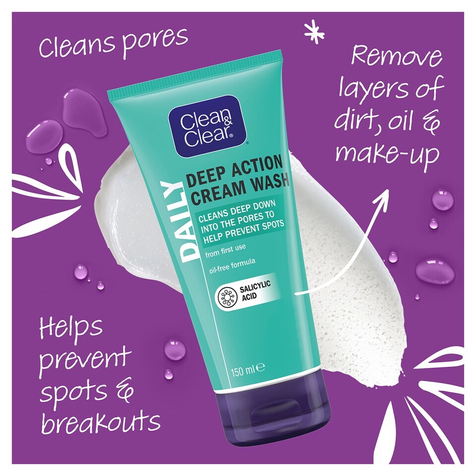Johnson And Johnson Clean And Clear Deep Action Cream Wash