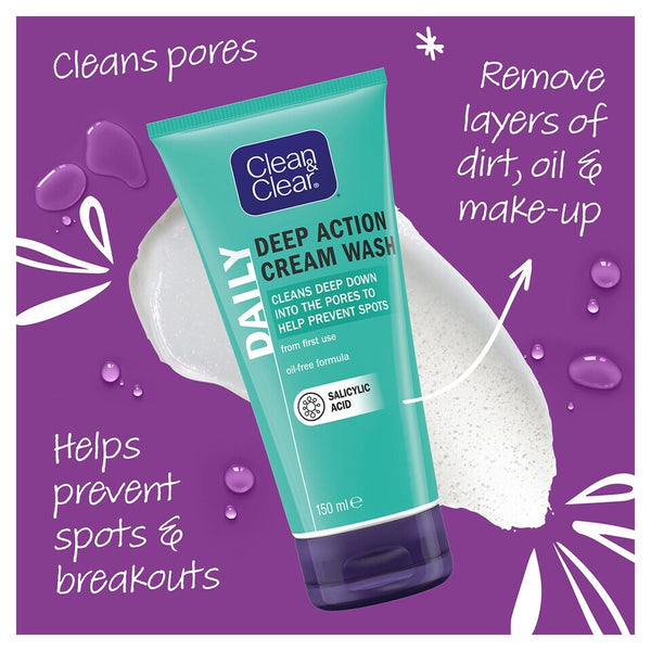 Johnson And Johnson Clean And Clear Deep Action Cream Wash