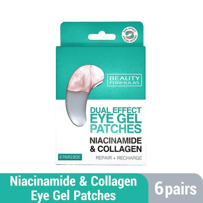 Beauty Formulas Dual Effect Eye Gel Patches With Niacinamide And Collagen