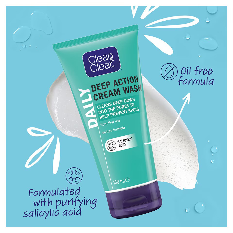 Johnson And Johnson Clean And Clear Deep Action Cream Wash