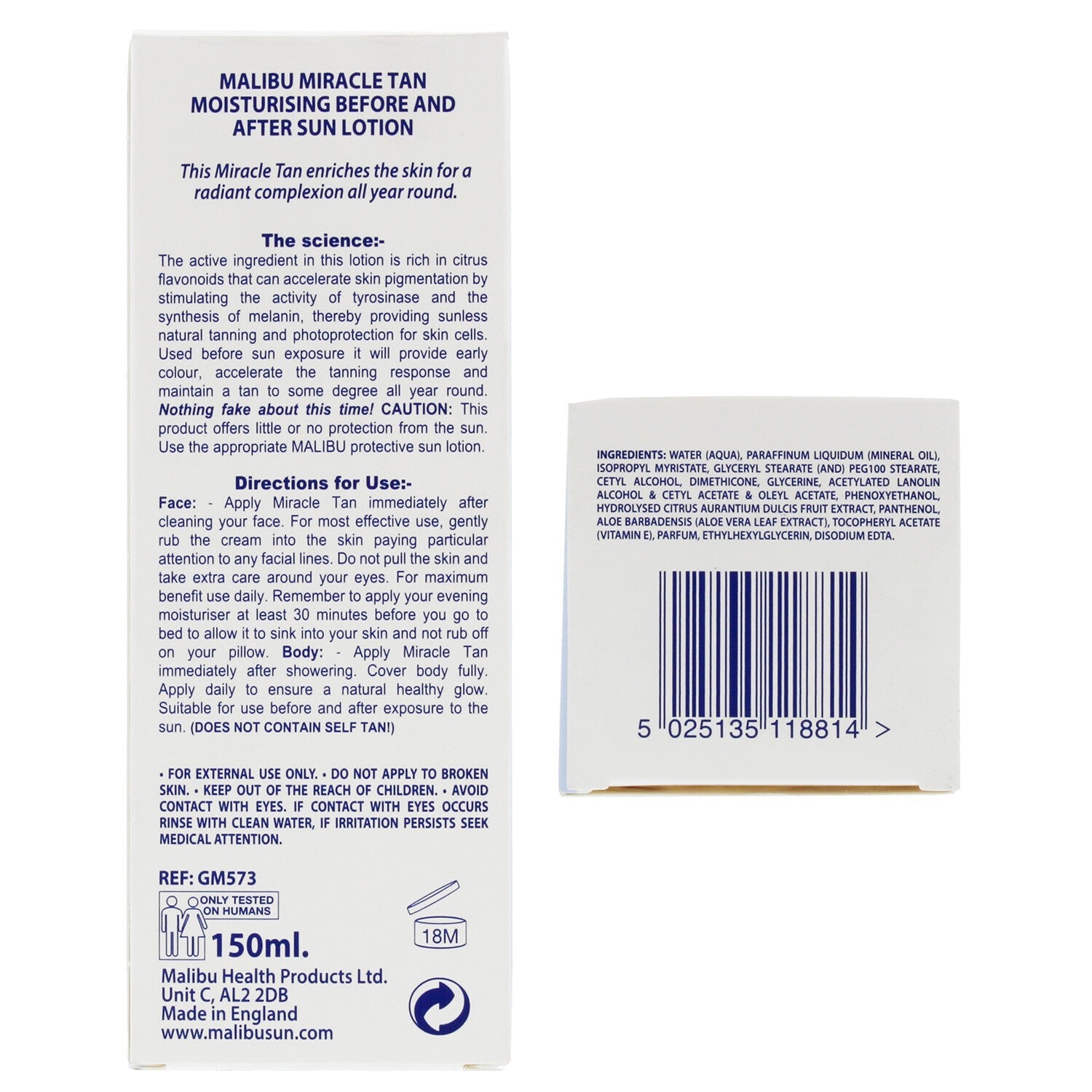 Malibu Miracle Tan Moisturising Before And After Sun Lotion 150ml