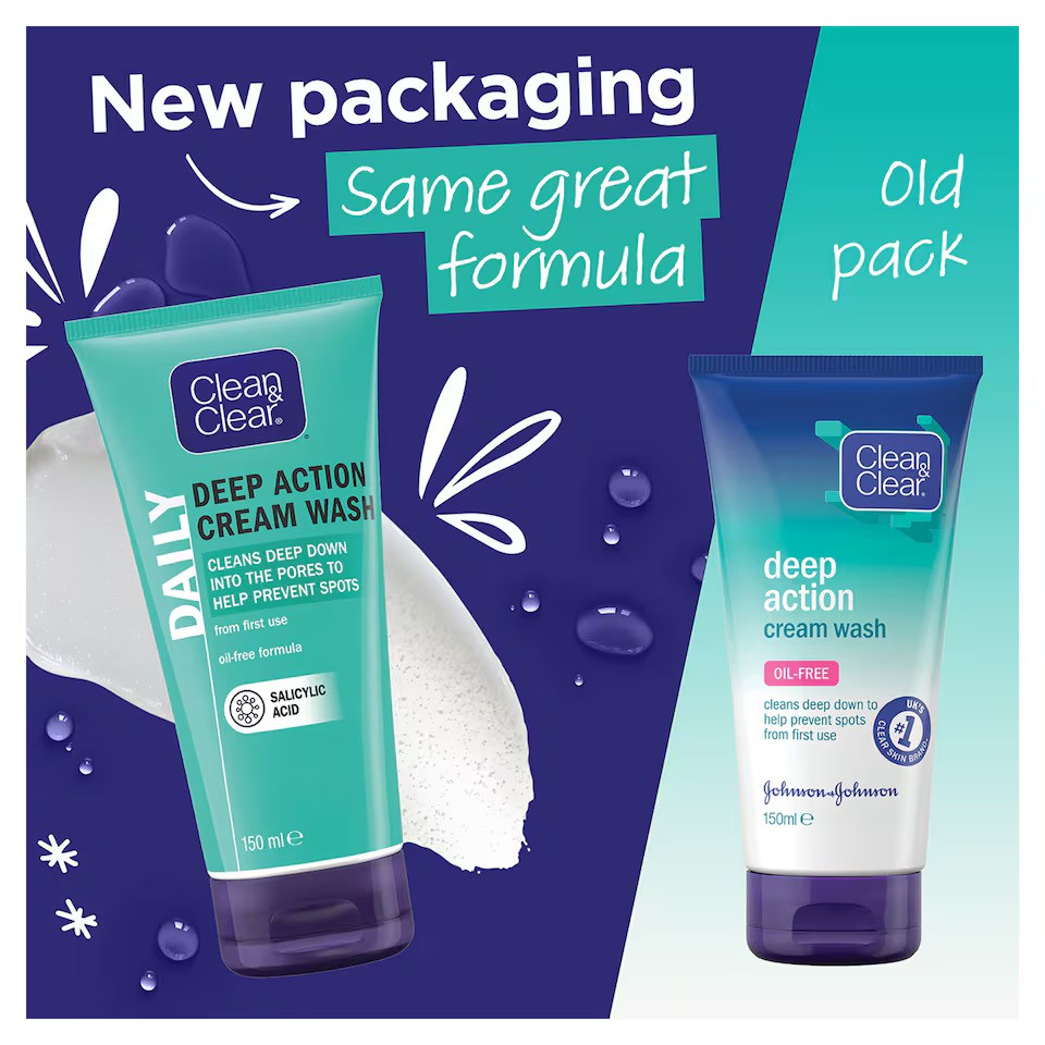 Johnson And Johnson Clean And Clear Deep Action Cream Wash