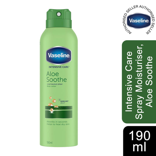Vaseline Intensive Care Spray Moisturiser Aloe Soothe 190ml - Afro Hair Boutique