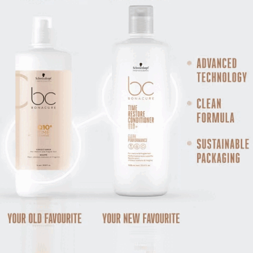 Schwarzkopf Bonacure Time Restore Q10 Plus Conditioner - 1000ml - Afro Hair Boutique