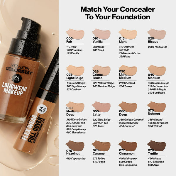 Revlon Colorstay Full Coverage Concealer 015 Light Pale 030 Light Medium 6.2ml - Afro Hair Boutique