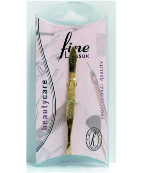 Fine LinesUK Tweezers Gold Plated 21209