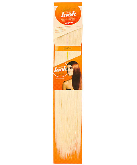 Gold 22 The Look Synthetic 5 Pieces Clip In Hair Extension
