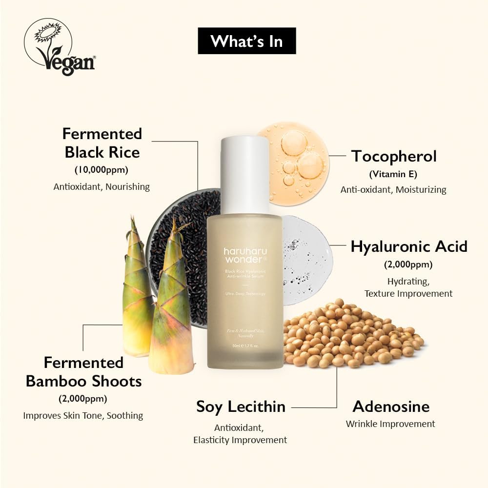 Haruharu Wonder  Black Rice Hyaluronic Anti Wrinkle Serum
