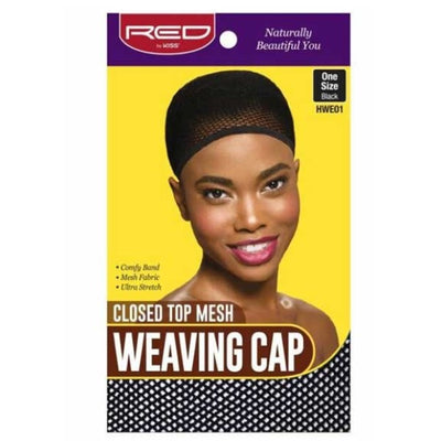 Red By Kiss Closed Top Mesh Weaving Cap Black HWE01