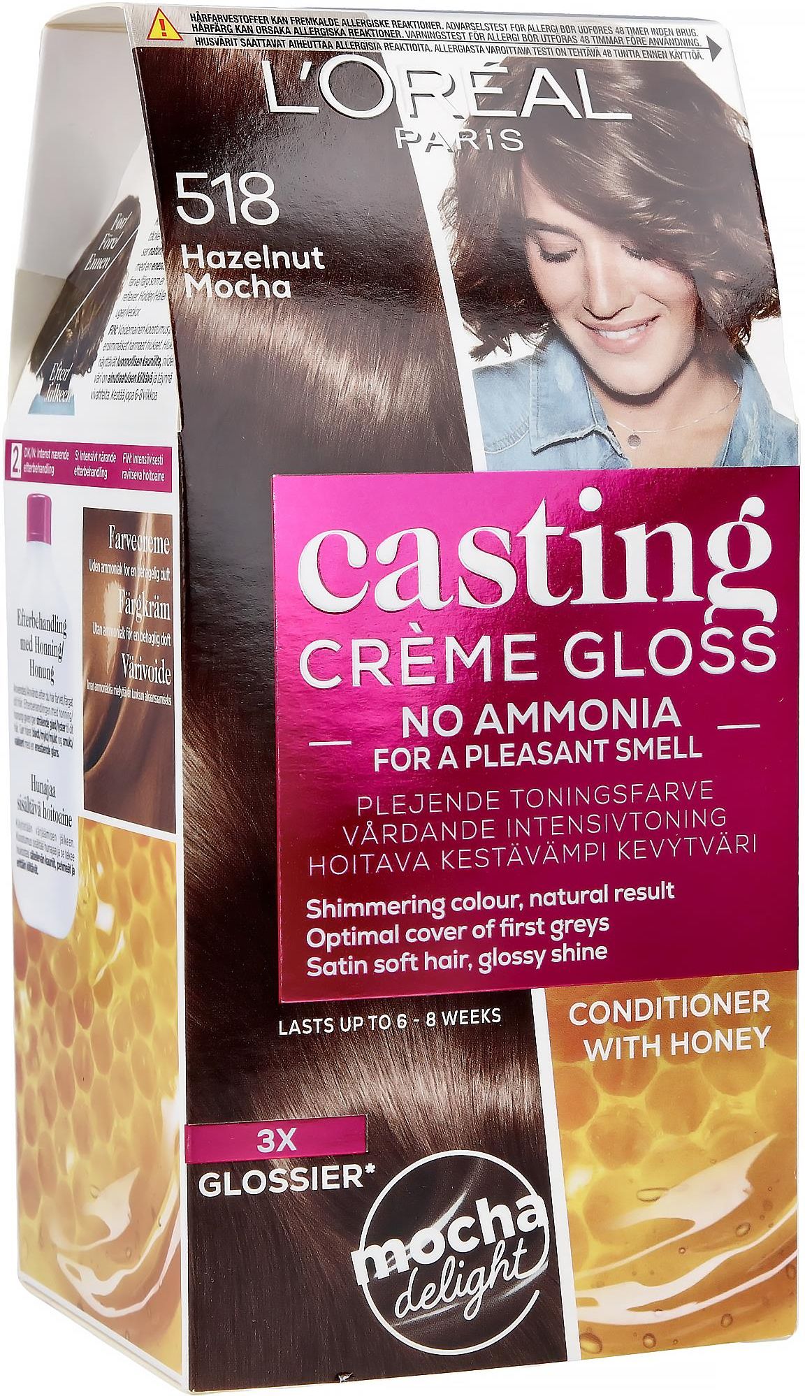 Loreal Paris Casting Creme Gloss Conditioning Color 518 Hazelnut Moccaccino