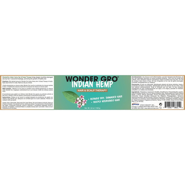 Wonder Gro Hair And Scalp Conditioner Indian Hemp Scalp Therapy 340g / 170g - Afro Hair Boutique