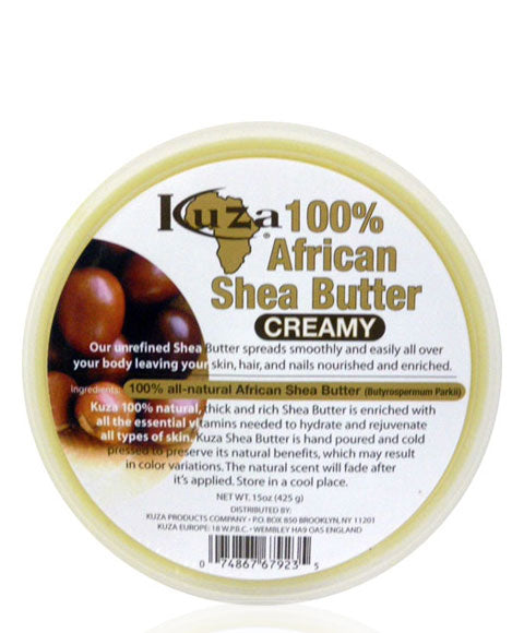 kuza Hundred Percent African Shea Butter Creamy Yellow
