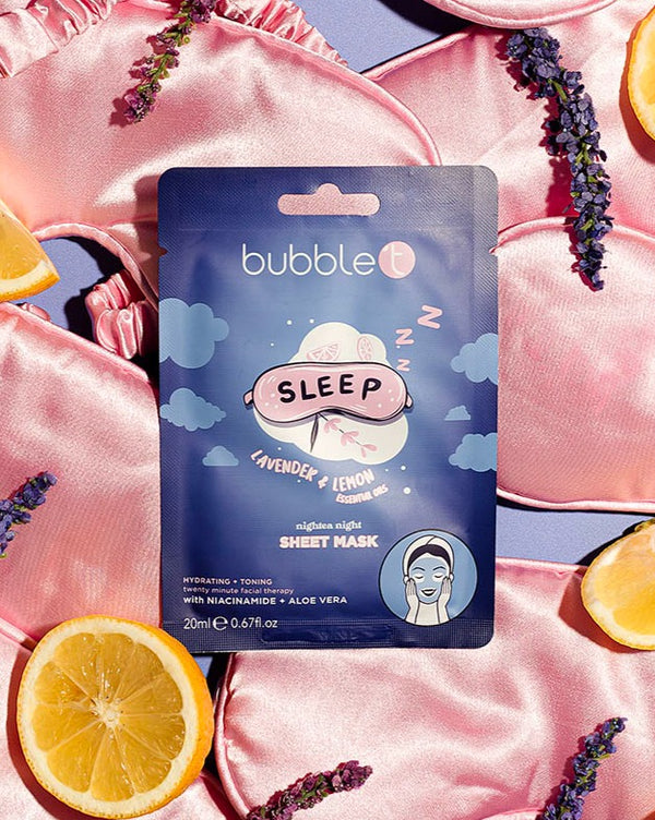 Bubble T Cosmetics Lavender And Lemon Sleep Nightea Night Sheet Mask 20ml