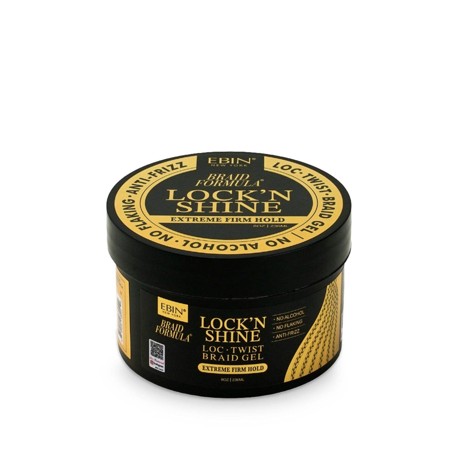 EBIN New York Braid Formula Lock N Shine Extreme Firm Hold Gel 236ml / 480ml