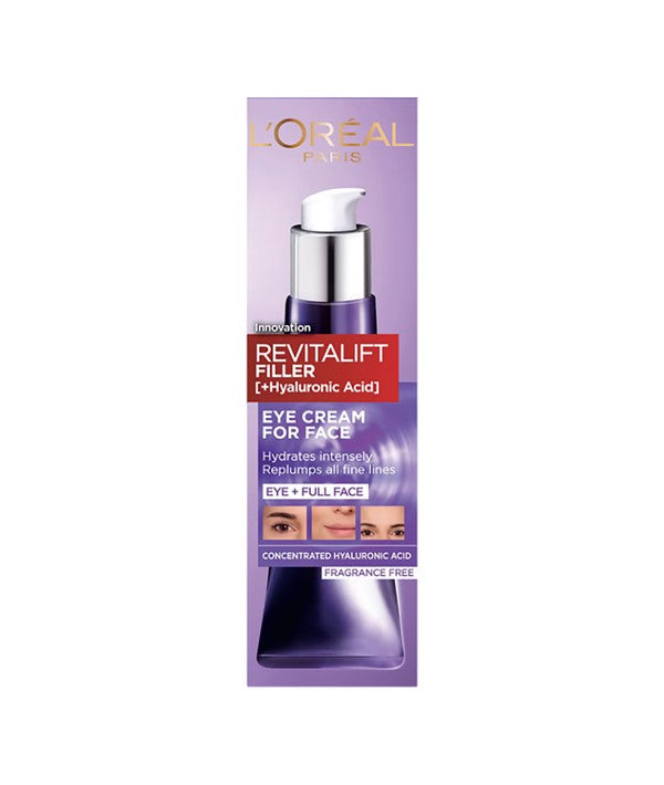 loreal  Revitalift Filler Hyaluronic Acid Eye Cream For Face