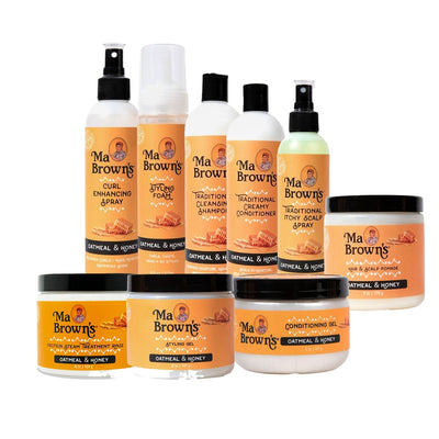 Ma Browns Traditional Oatmeal & Honey Haircare Range Styling Foam & Gel Pomade