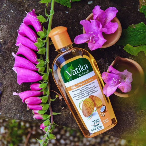 Dabur Vatika Natural Almond Enriched Hair Oil Softness & Shine Vitamins 200ml - Afro Hair Boutique
