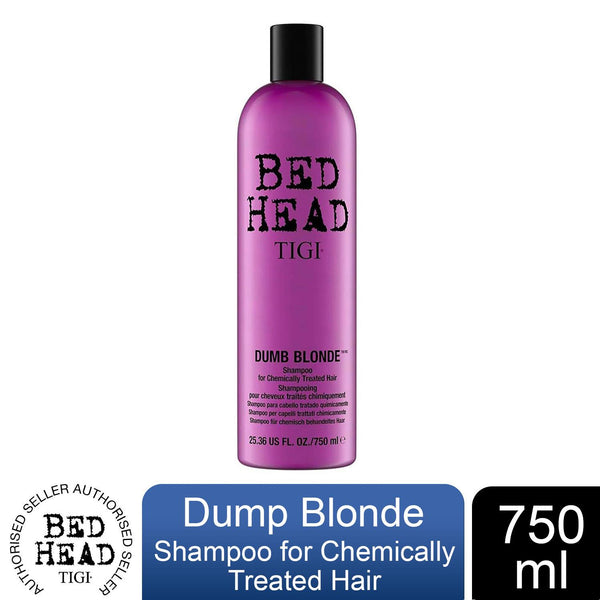 Bed Head by Tigi Dumb Blonde Shampoo for Hair Damage Protection 400ml / 750ml - Afro Hair Boutique