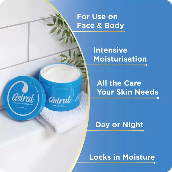 Astral Original Face And Body Intensive Moisturiser 50ml, 200ml & 500ml - Afro Hair Boutique