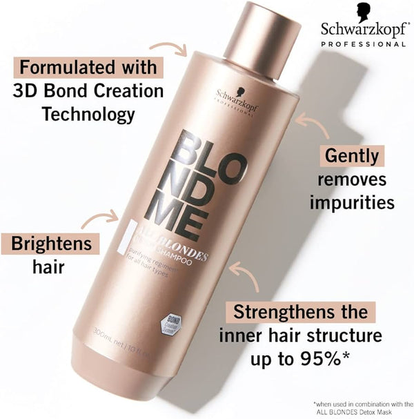 Schwarzkopf Blondme All Blondes Detox Shampoo 300ml / 1000ml