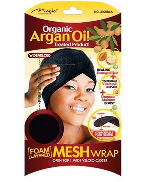 Bee Sales Magic Collection Organic Argan Oil Mesh Wrap 3006BLA