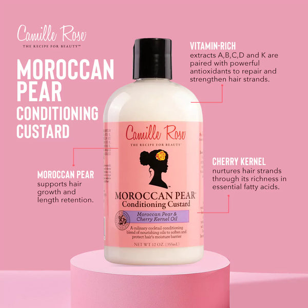 Camille Rose Naturals Moroccan Pear Conditioning Custard 355ml - Afro Hair Boutique