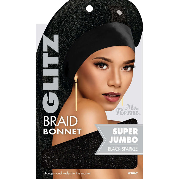 Annie Ms Remi Glitz Braid Bonnet Ultra Jumbo Black Sparkle 3647 - Afro Hair Boutique