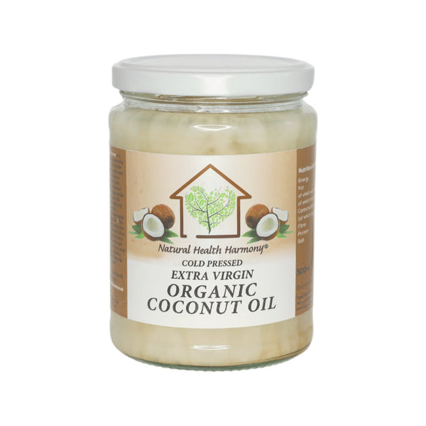 Natural Health Harmony Cold Pressed Extra Virgin Organic Coconut Oil 200ml / 500ml
