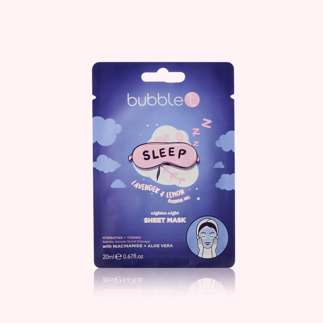 Bubble T Cosmetics Lavender And Lemon Sleep Nightea Night Sheet Mask 20ml