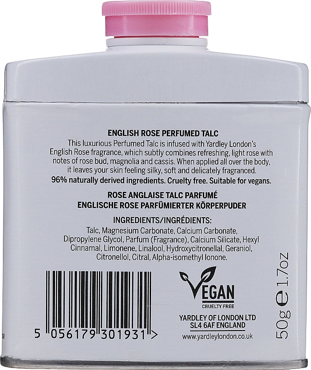 Yardley English Rose Perfumed Body Powder 50g
