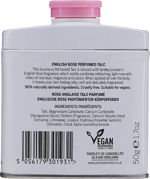Yardley English Rose Perfumed Body Powder 50g - Afro Hair Boutique
