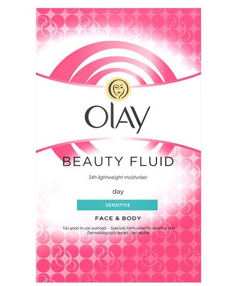 Olay  Sensitive Beauty Fluid Lightweight Face And Body Moisturiser  