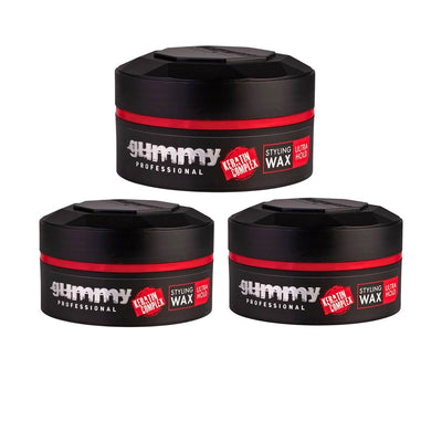 Gummy Hair Styling Wax Ultra Hold Keratin Complex 150ml - Ultra Hold Pack of 3