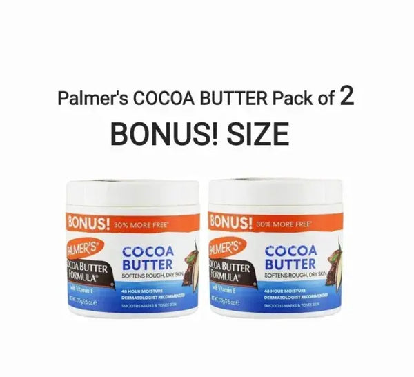 Palmer's Cocoa Butter Original Solid Formula Cream Tub - 270g x 2 - Afro Hair Boutique