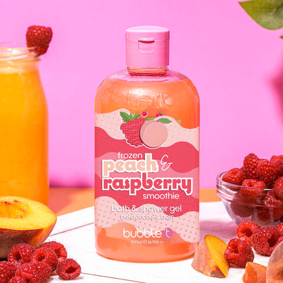 Bubble T Frozen Peach Raspberry Smoothie Bath And Shower Gel 500ml