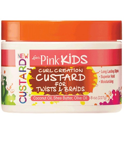 Lusters Products Pink Kids Curl Custard For Twist And Braids