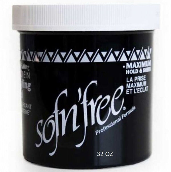 Sof N Free Protein Styling Gel Black 180ml / 500ml / 907ml - Afro Hair Boutique
