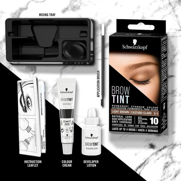 Schwarzkopf Brow Tint Professional Formula Permanent Eyebrow Light Brown 5-1 - Afro Hair Boutique