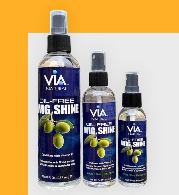 Via Natural Oil Free Wig Shine 60ml / 118ml / 237ml - Afro Hair Boutique